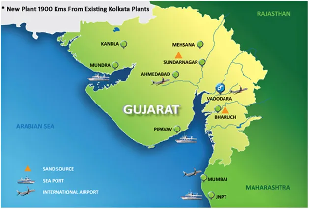 Crescent on Geo MAP- Gujarat