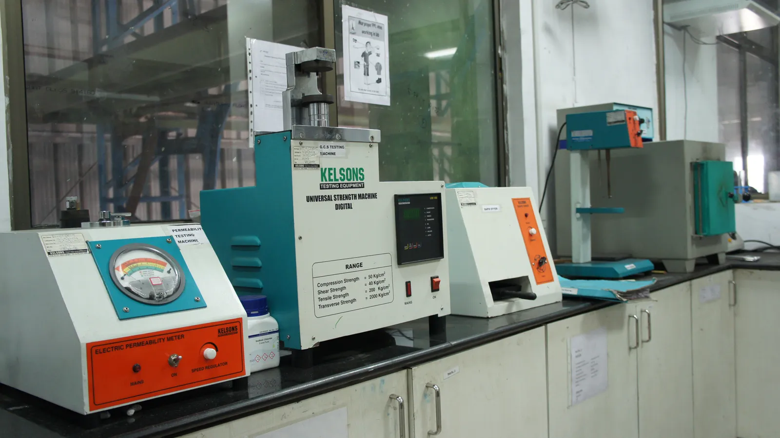 Different Machines at Testing Facility
